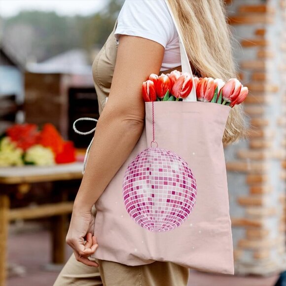 Brand New Poppy Pink Tote Bag 16x13x26 Reusable Gift - Picture 4 of 6
